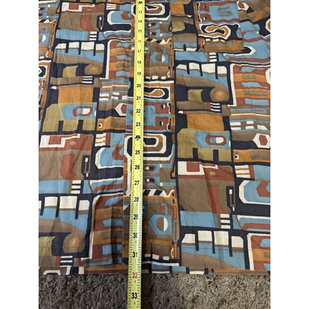 PERUVIAN CONNECTION Button Shirt Pima Cotton Tribal Abstract Print Retro LARGE - Picture 9 of 9